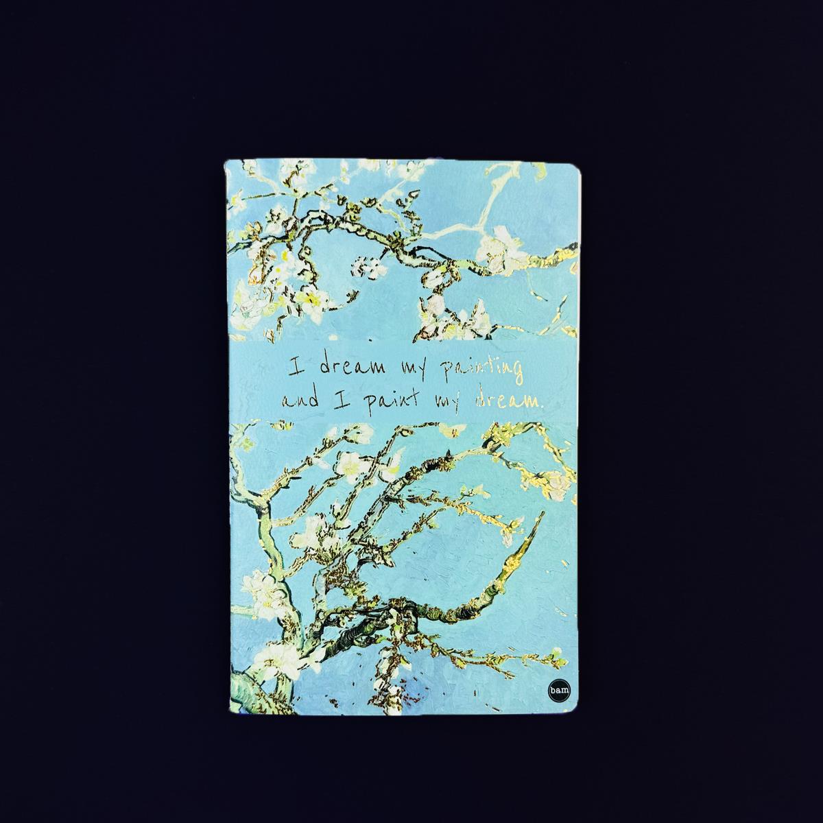Van Gogh Badem Çiçeği Tasarımlı Terzi Dikişli Defter
