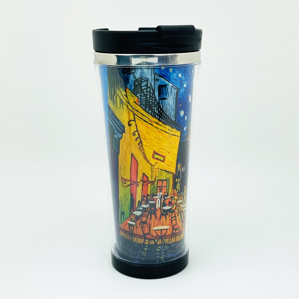 Van Gogh Kafe Terasta Gece Tasarımlı 400 Ml Kağıt Termos