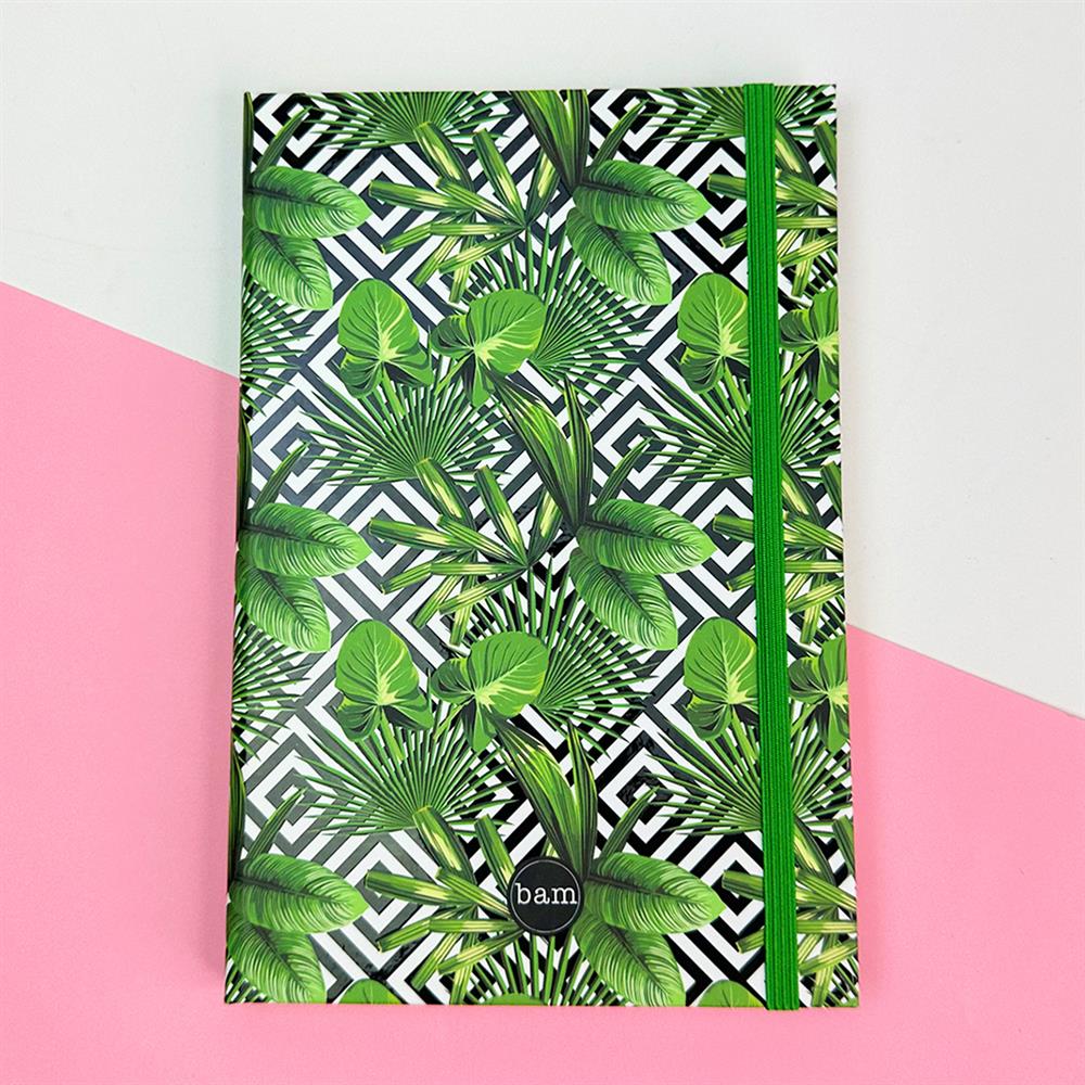 Yaprak Tasarımlı Lastikli Defter