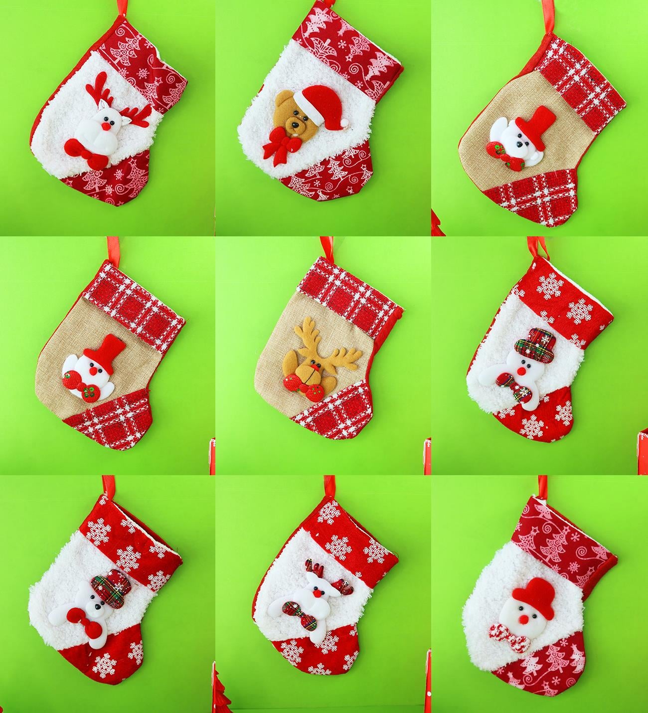 Yılbaşı Ağacı Süsü Çorap x12