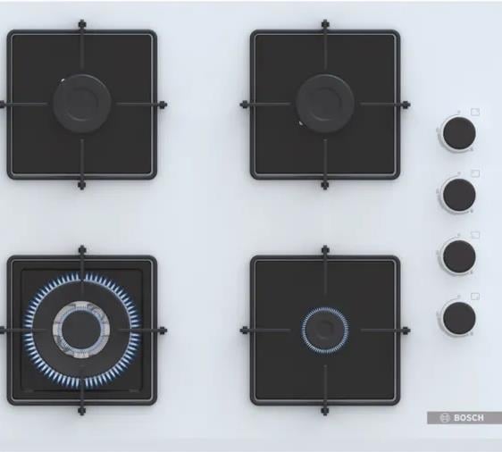 Bosch POH7C2P30O Gazlı Cam Ankastre Ocak