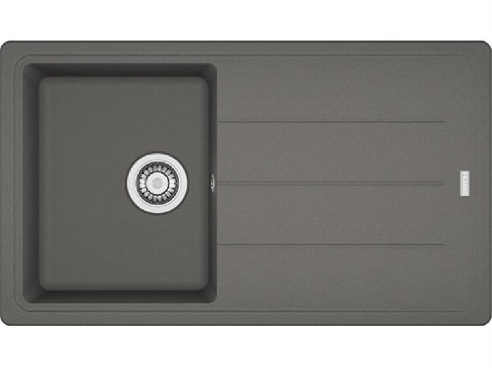 Franke Fragranit Basis Bfg 611 Stone Grey Tekgözlü Sağ/Sol Damlalıklı Renkli Eviye