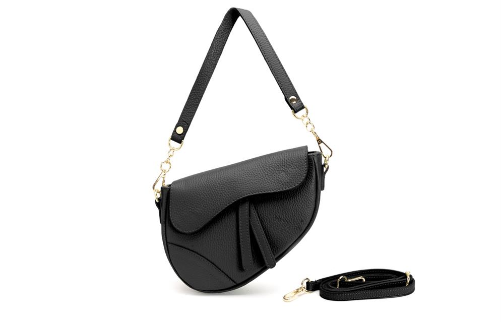 Saddle Hakiki Deri Kadın Omuz Çantası