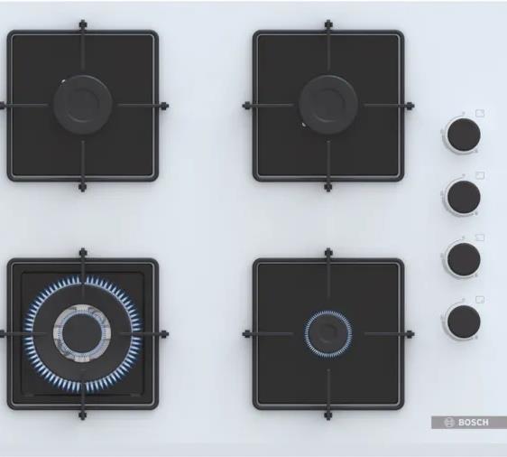 Bosch POH7C2P30O Gazlı Cam Ankastre Ocak