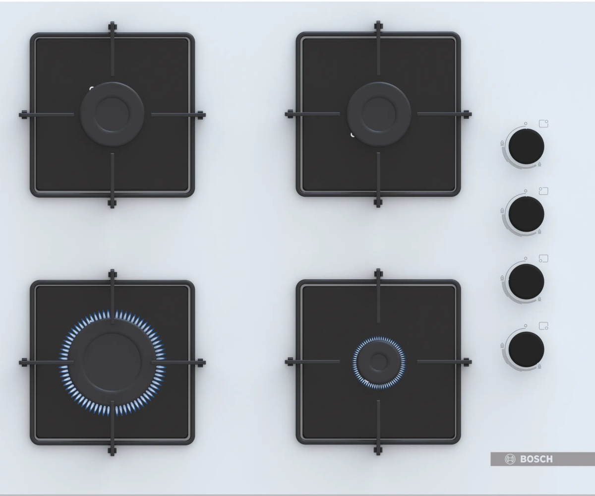 Bosch POP7C2P31O Gazlı Cam Ankastre Ocak