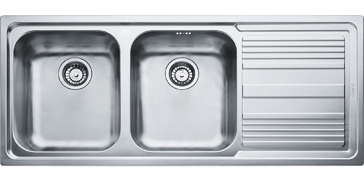 Franke 101.0086.271 Celik Evye Logıca Lıne Lll 621 Sağ 2 Gözlü Damlalıklı Dekorlu Evye