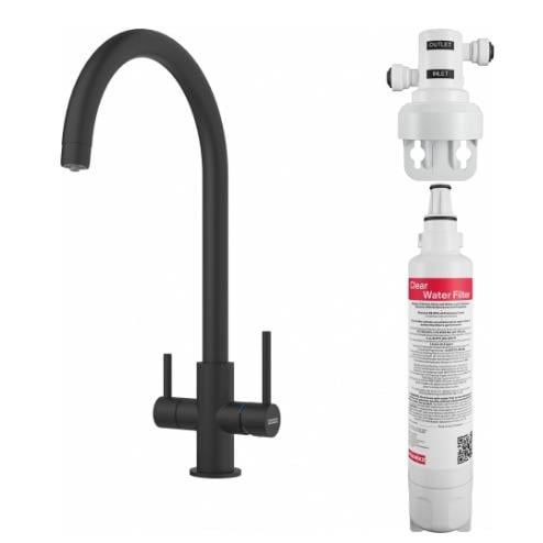 Franke 1600702681 Lina Clear Water Matt Black Armatür