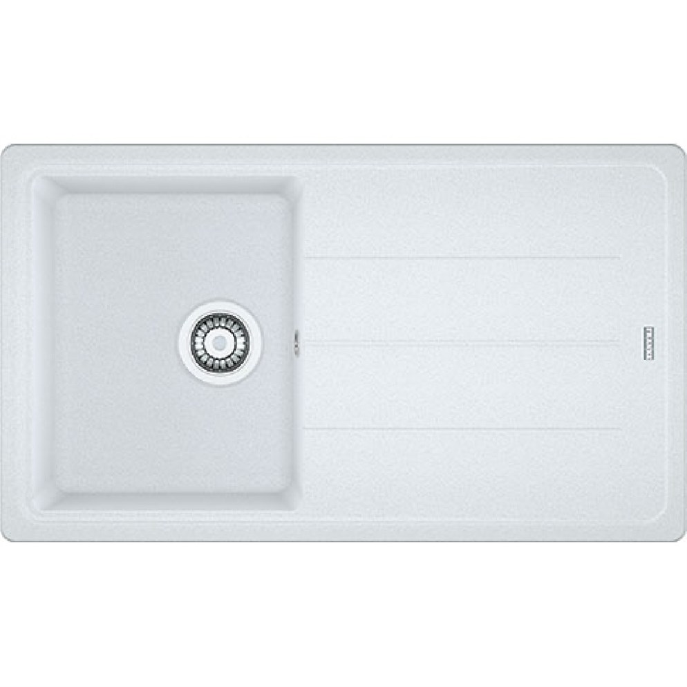 Franke Fragranit Basis Bfg 611 Bianco Tekgözlü Sağ/Sol Damlalıklı Renkli Eviye