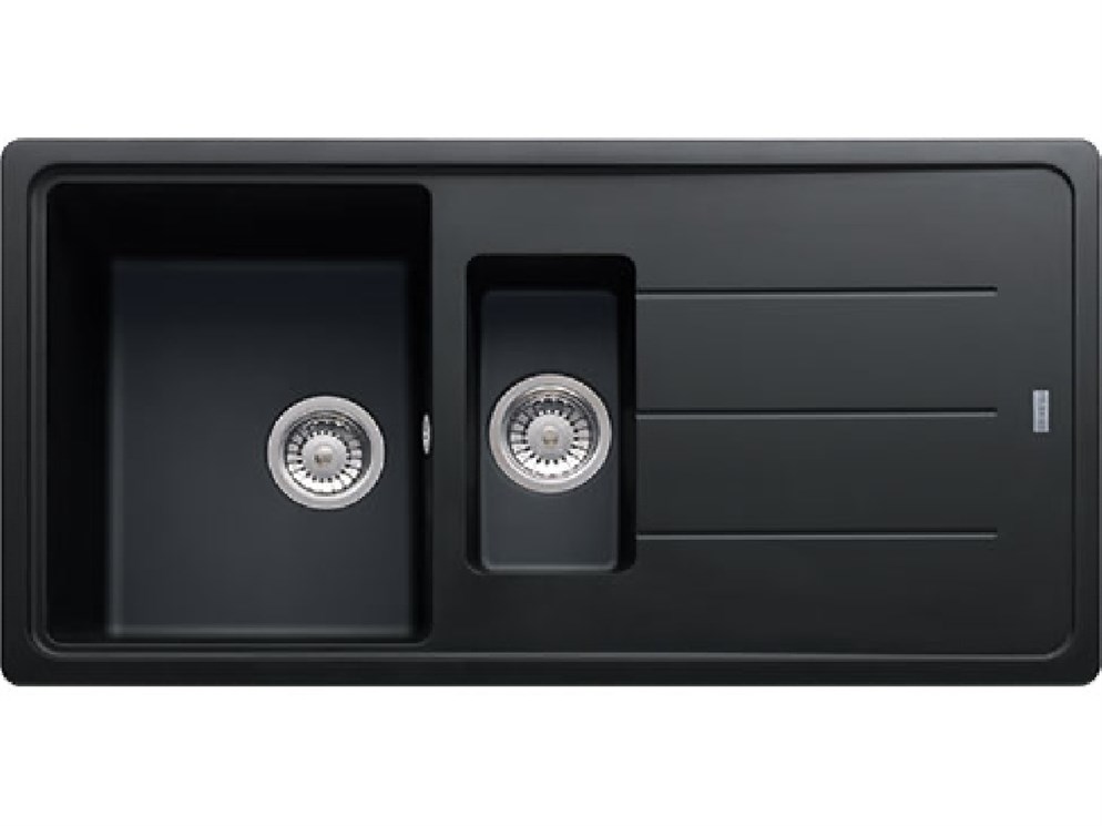 Franke Fragranit Basis Bfg 651 Nero 1.5 Gözlü Sağ/Sol Damlalıklı Renkli Eviye