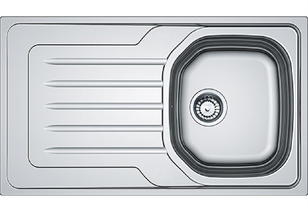 Franke Onda Lıne Oll 611 Tek Gözlü Sol Damlalıklı Dekorlu Çelik Eviye