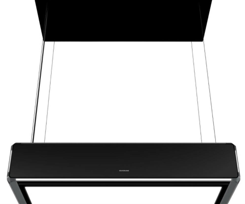 Silverline Lightline 120CM Siyah Abajur Davlumbaz