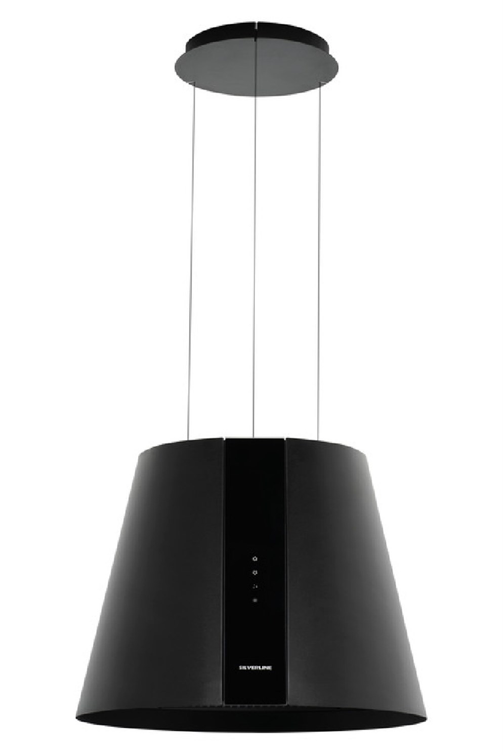 Silverline Pure Plus Siyah Abajur Davlumbaz