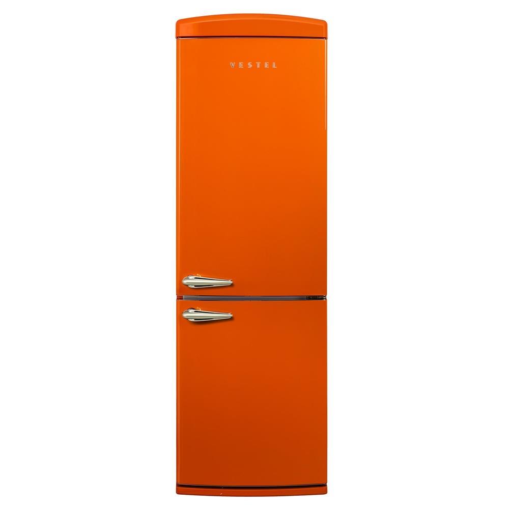 Vestel NFK37001 Turuncu Retro Kombi Buzdolabı