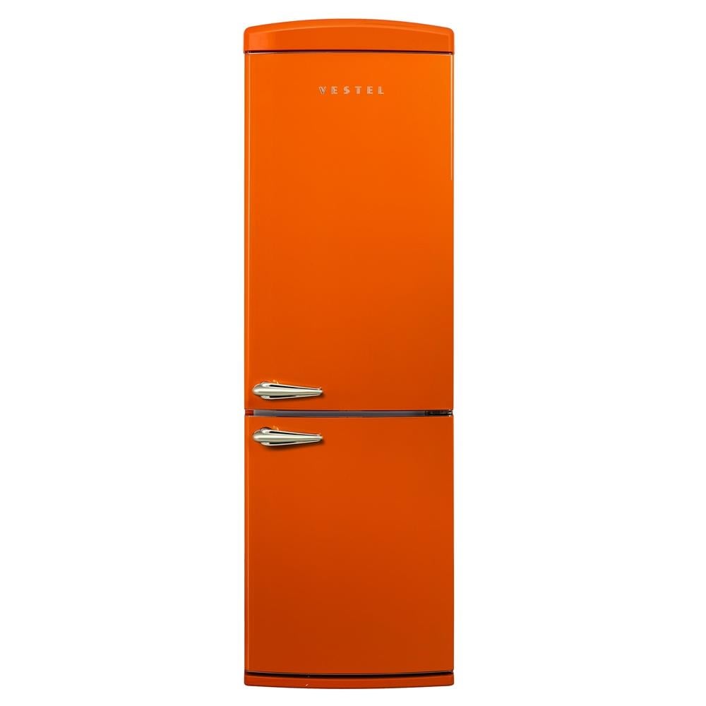 Vestel NFK37001 Turuncu Retro Kombi Buzdolabı