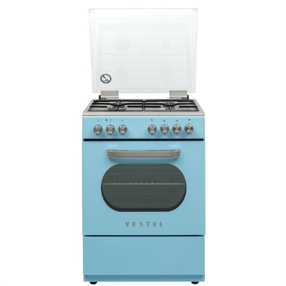 Vestel SF 8400 Retro Düş Mavisi Solo Turbo Fırın
