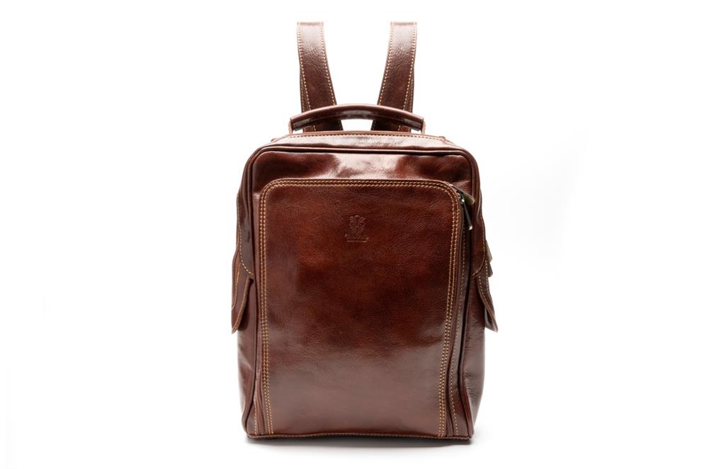 Zaino in Pelle-2 İtalyan Hakiki Deri Unisex Sırt Çantası