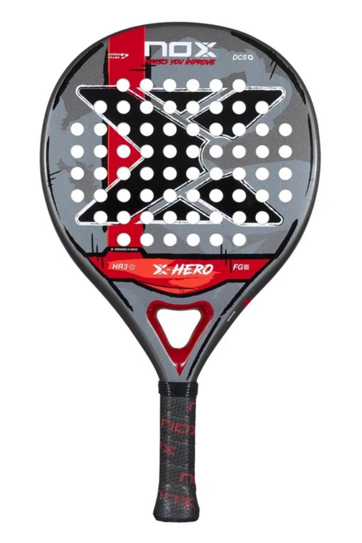 NOX Nox X-Hero Red 350-360 gr  Padel Tenis Raketi
