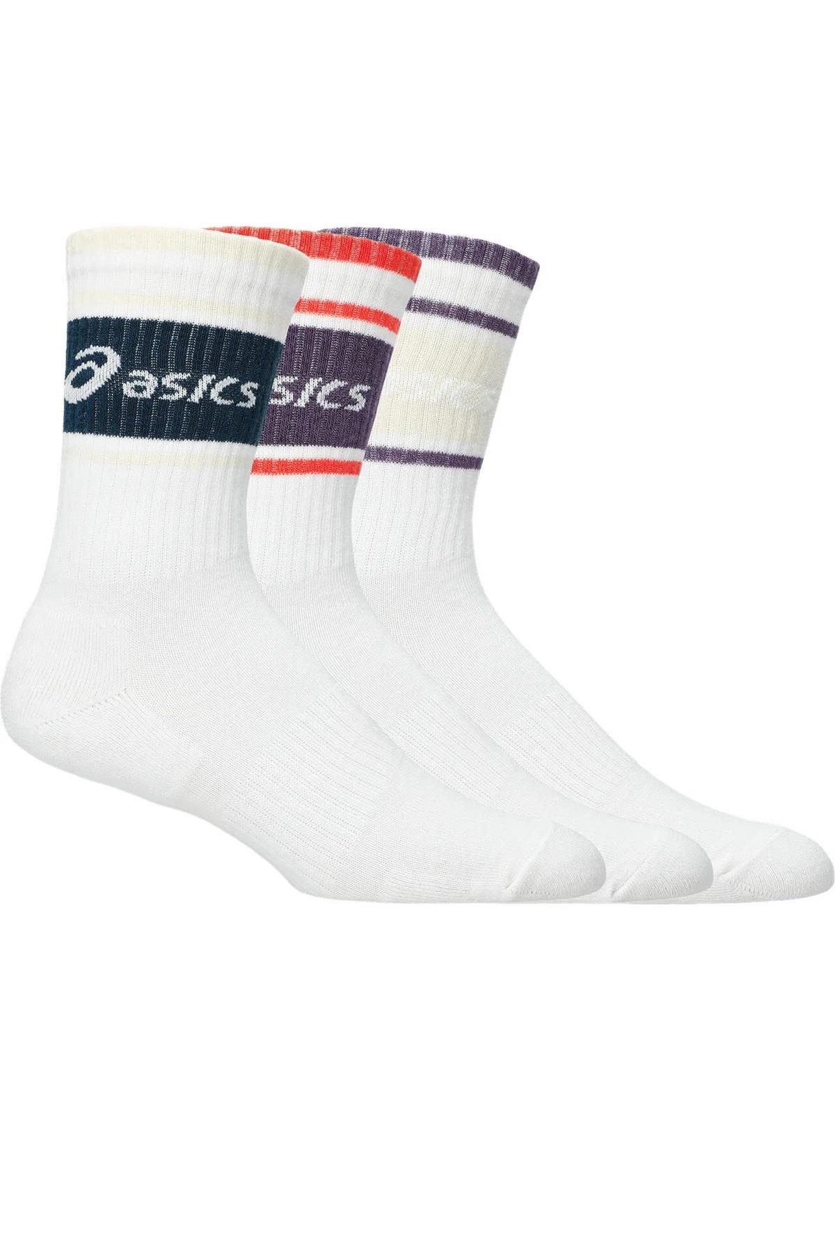 Asics Asics 3 Pack Logo Crew Renkli 3lü Tenis Çorabı