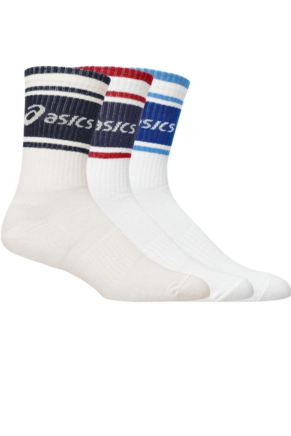 Asics Asics 3 Pack Logo Crew Renkli 3lü Tenis Çorabı
