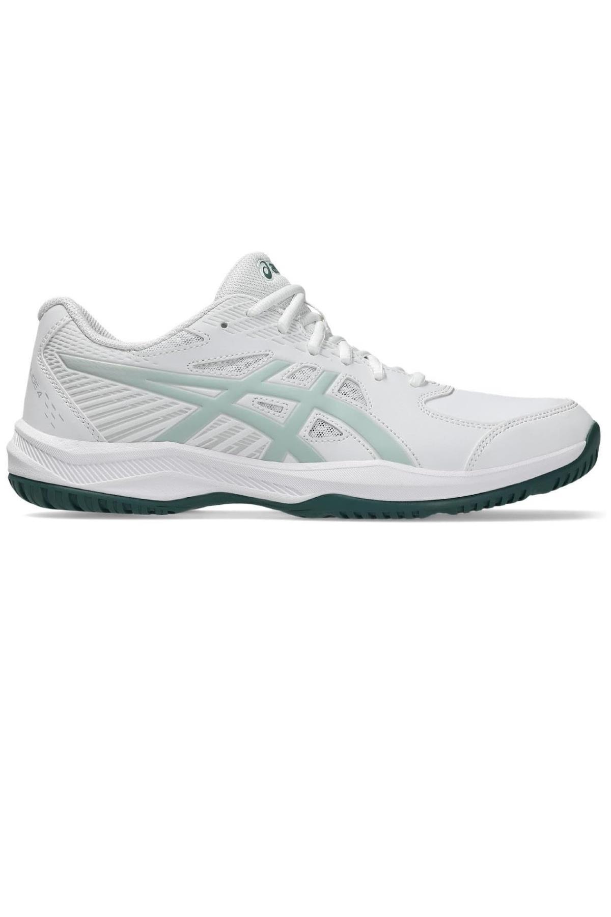 Asics Asics Court Slide 4 Erkek Beyaz Mavi Tenis Ayakkabısı