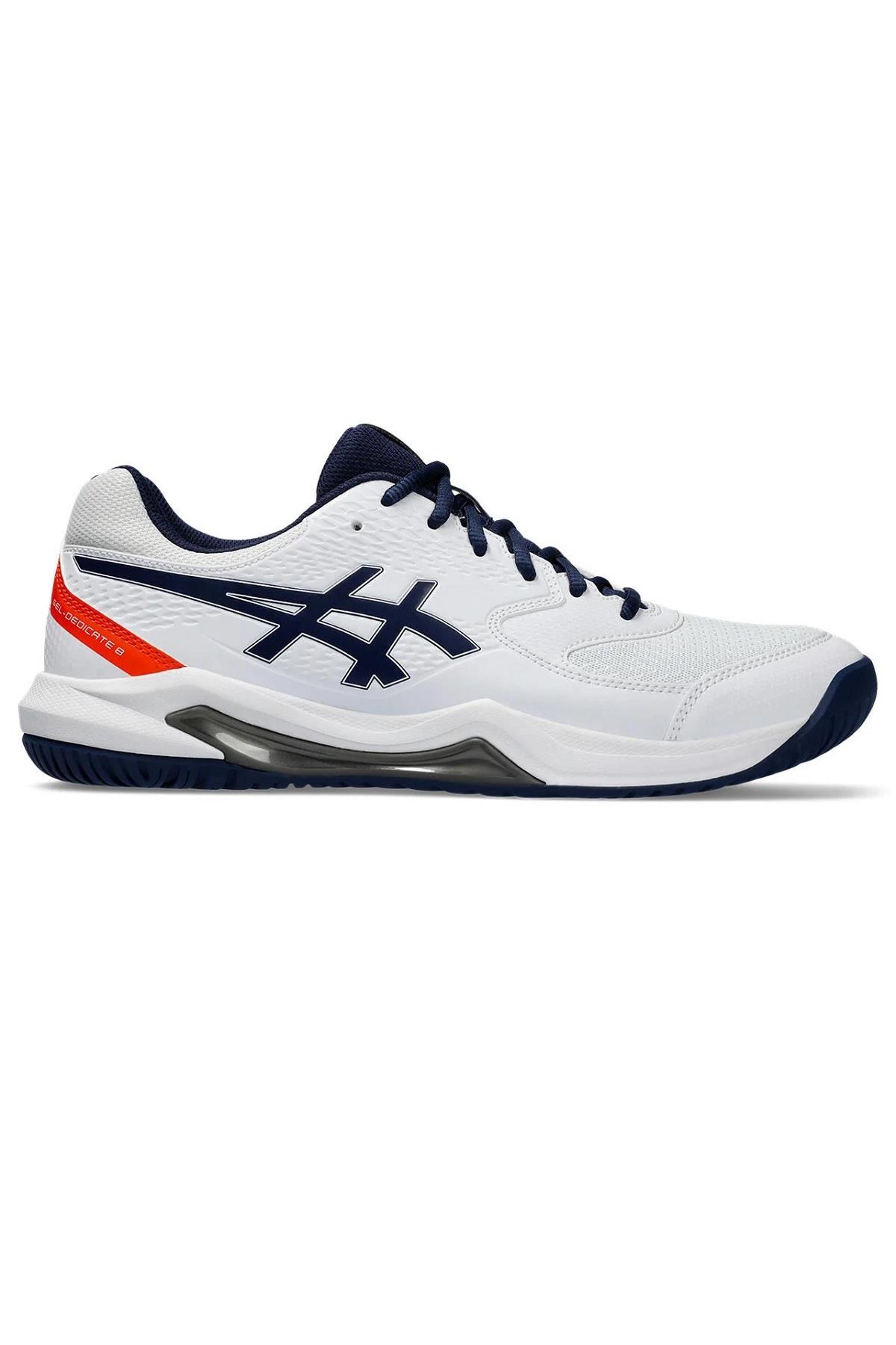 Asics Asics Gel-Dedicate 8 Beyaz Turuncu Erkek Tenis Ayakkabısı