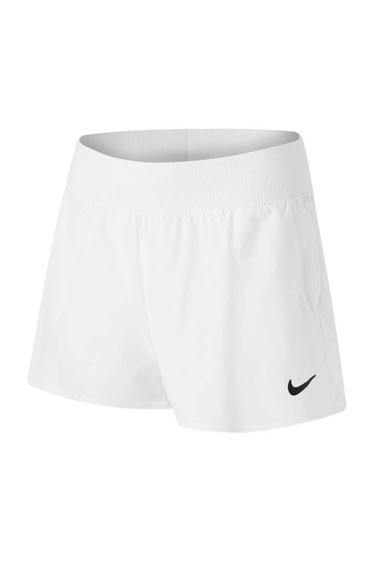 Nike Court Dri-Fit Victory Beyaz Genç Kız Taytlı Tenis Şortu
