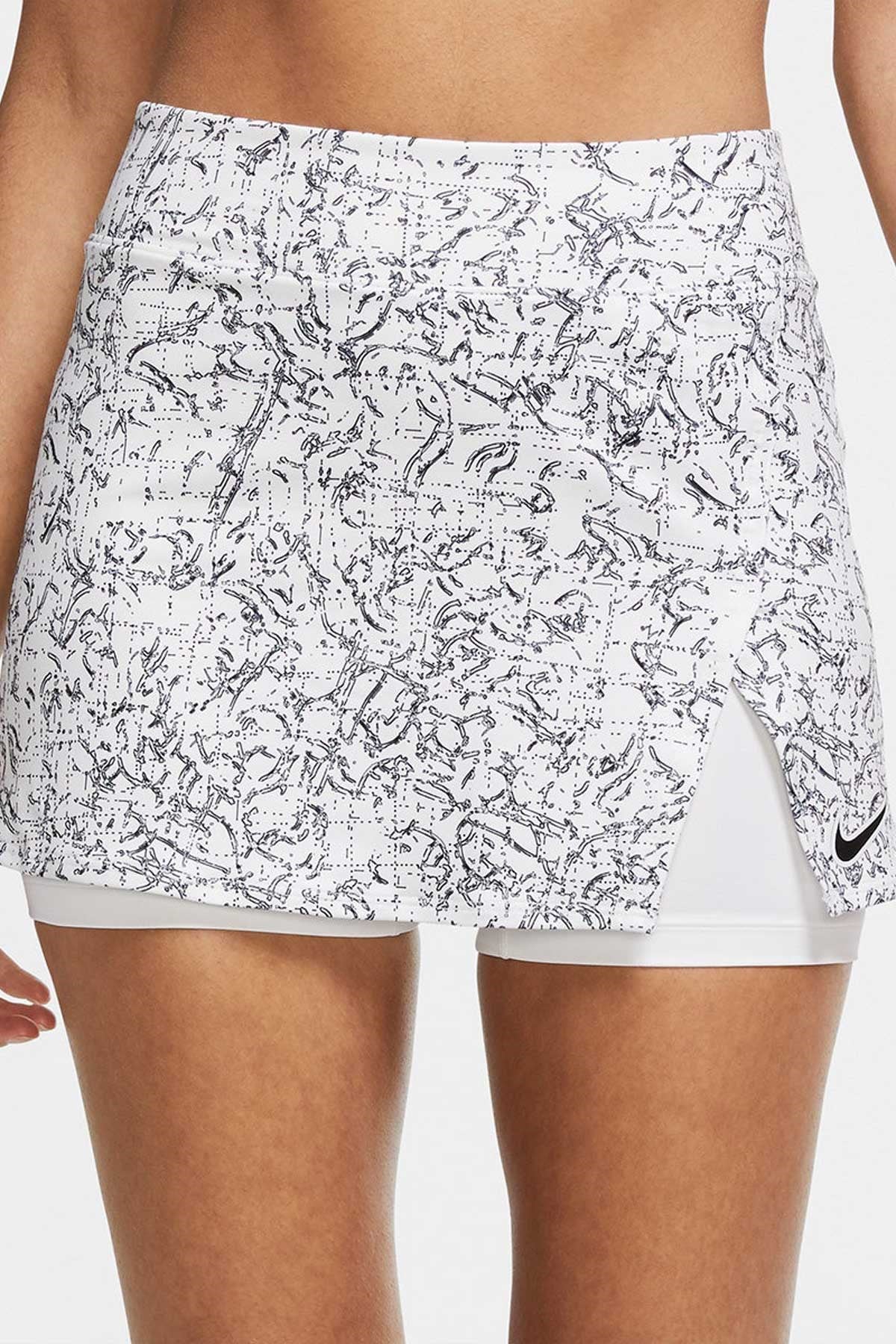 Nike Nike Women Court Victory Baskılı Beyaz Tenis Eteği