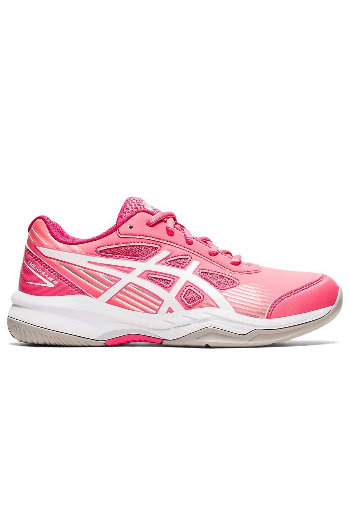 Asics Asics Gel Game 8 Pembe-Beyaz Kadın Tenis Ayakkabısı