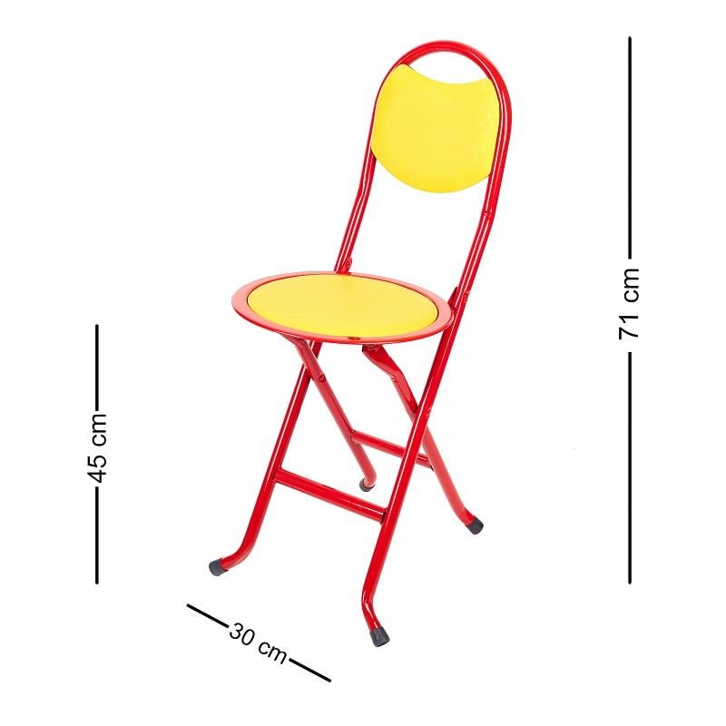 Katlanır Portatif Sandalye Kırmızı-sarı