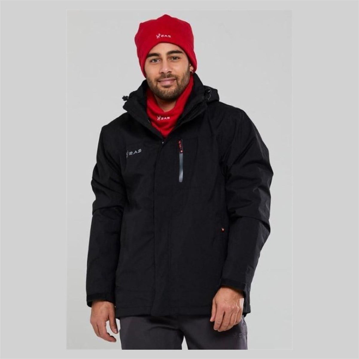 2AS Elbruz 3in1 Erkek Mont Siyah 2ASM010422SYH001
