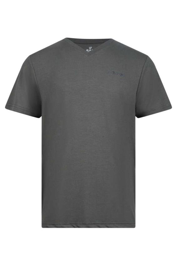 2AS Victor Erkek Viloft V Yaka T-Shirt Antrasit