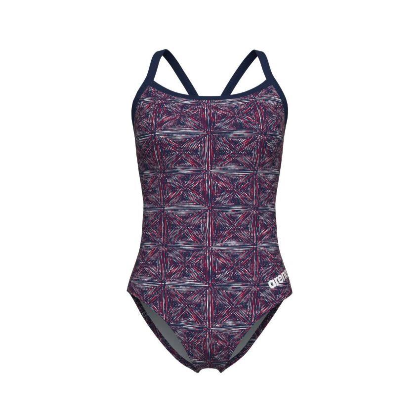 Arena Womens Abstract Tiles Swimsuit Lightdrop Kadın Yüzücü Mayosu 007141417