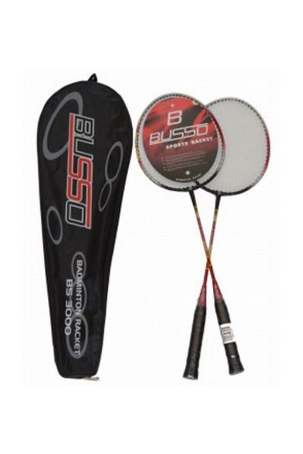 Busso BS-3000 2'li Badminton Raketi Kırmızı 