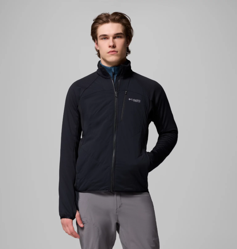 Columbia Arctic Crest™ Hybrid Full Zip Siyah Erkek Uzun Kollu T-Shirt AE3907-010