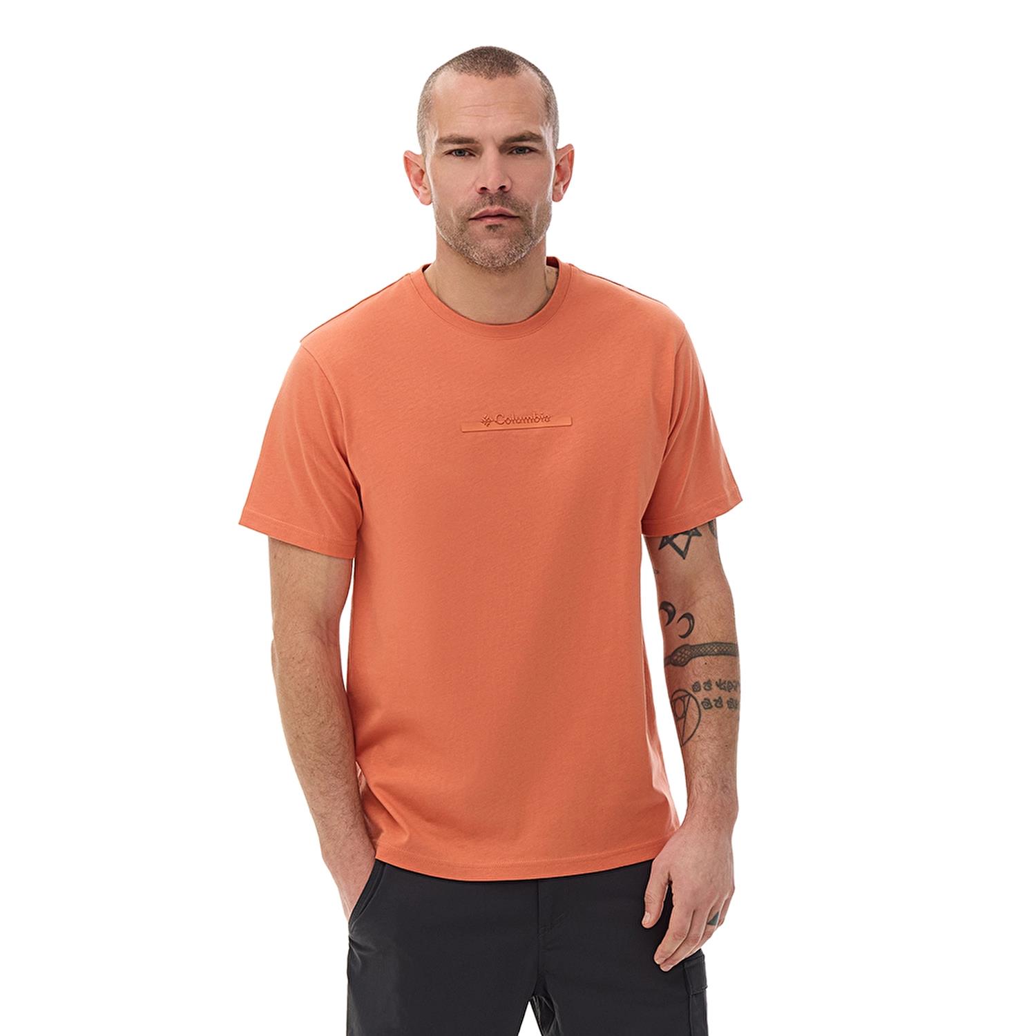 Columbia CSC Bar Split Graphic Kısa Kollu Erkek T-shirt Turuncu CS0121