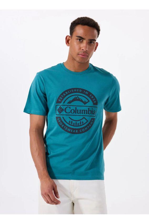 Columbia CSC Button Badge Erkek Kısa Kollu Tişört CS0387