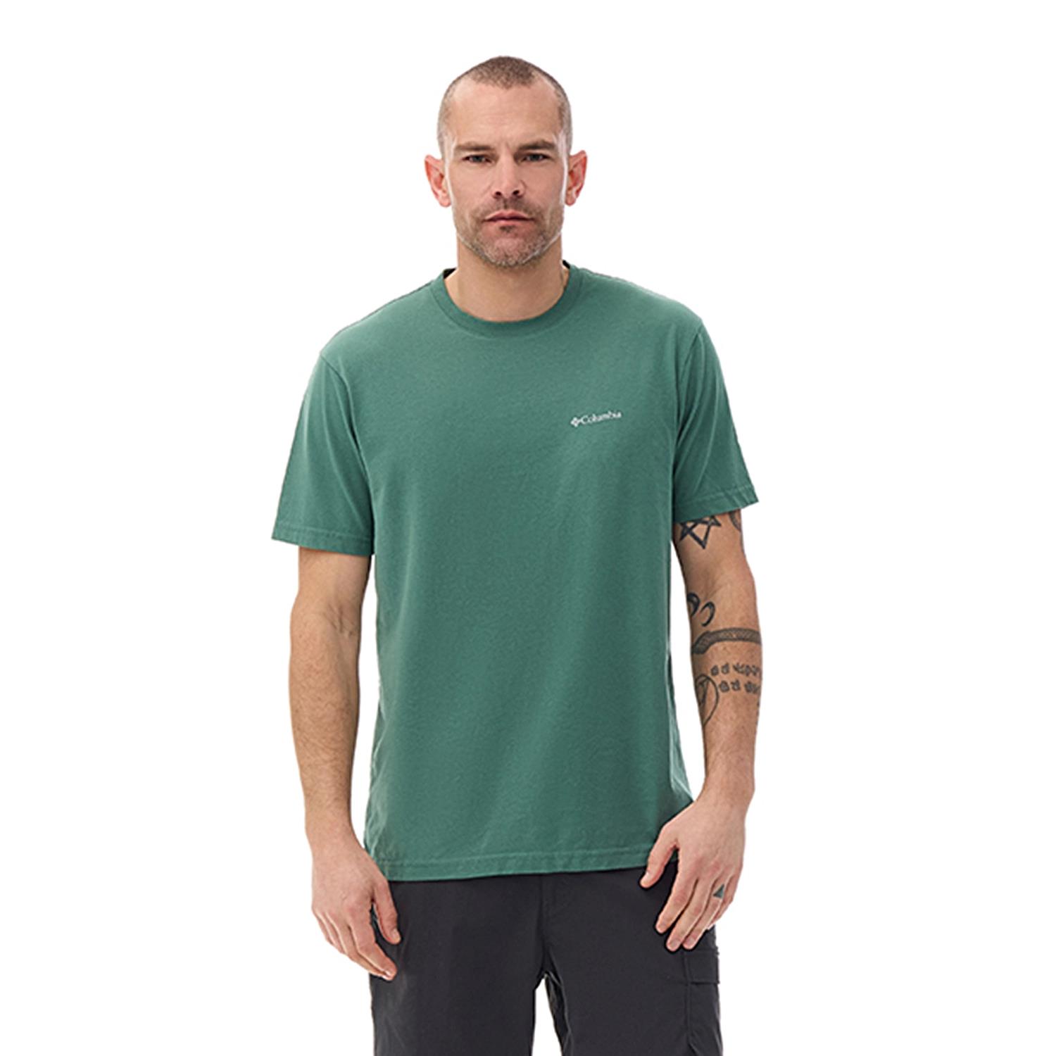 Columbia Csc M Basic Sm Logo Brushed Ss Tee Erkek Kısa Kollu Tişört CS0282