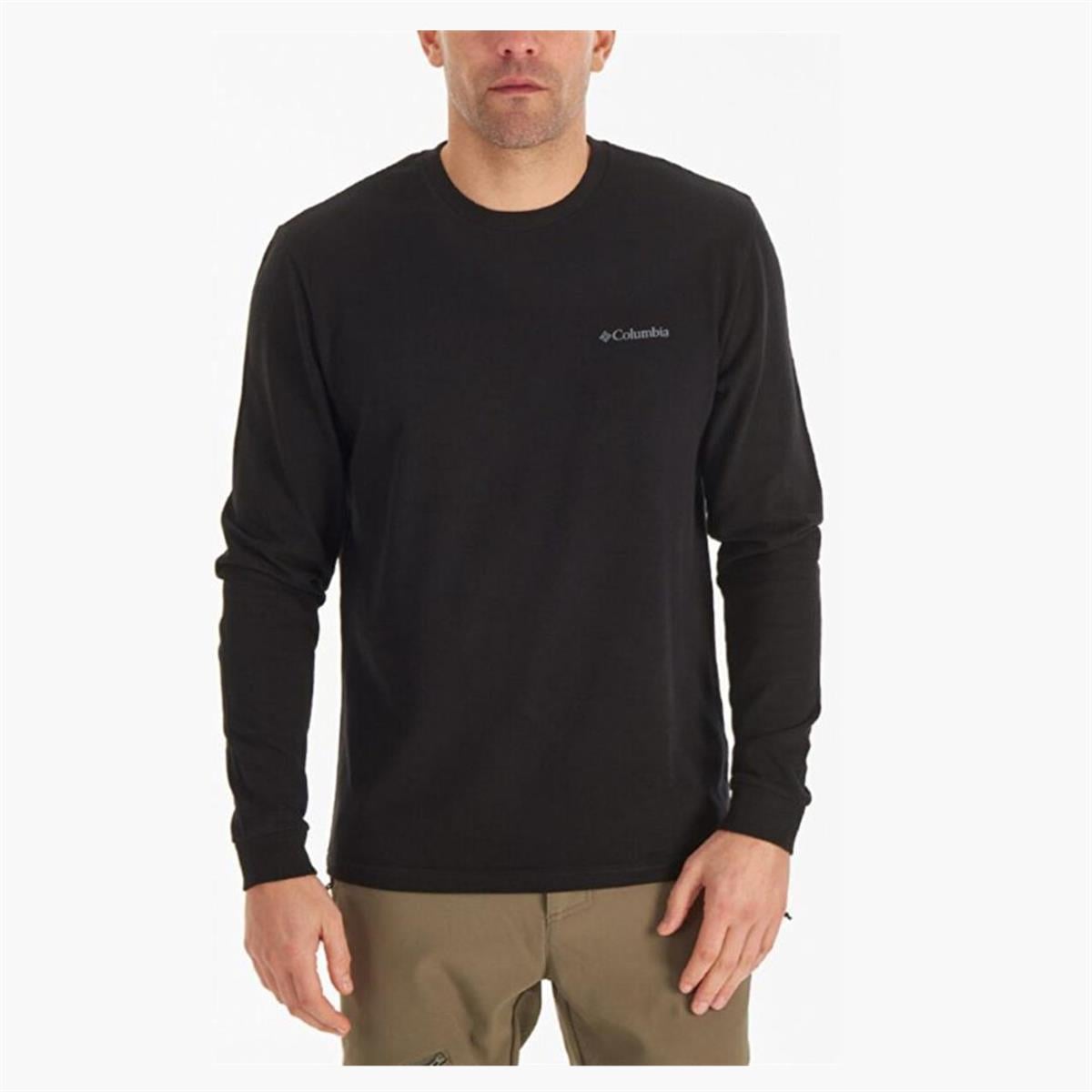 Columbia Csc M Basic Sm Logo Ls Tee Siyah Erkek Tişört CS0354-010