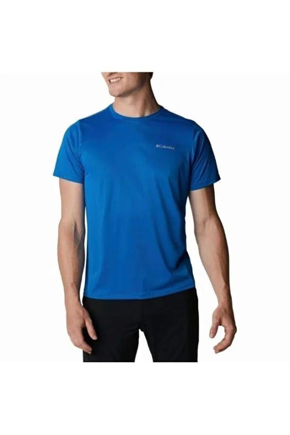 Columbia Hike™ Crew Short Sleeve Shirt Erkek Mavi Tişört AO1419