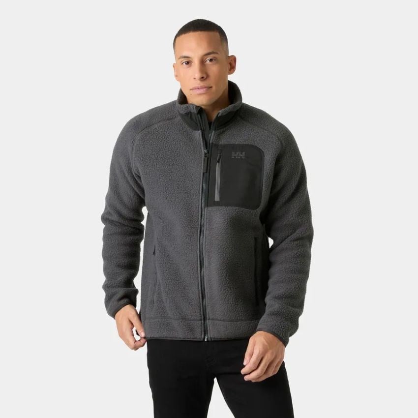 Helly Hansen Panorama Pile Block Jacket Gri Erkek Polar HHA.49460.HHA.831