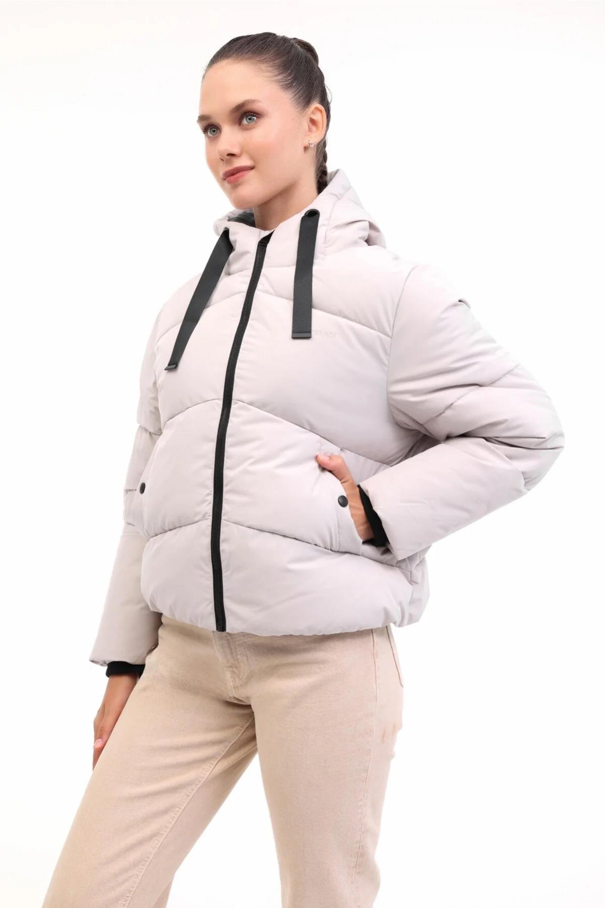 Lumberjack WL 2NORA 5PR Gri Kadın Kısa Kaban 102028716