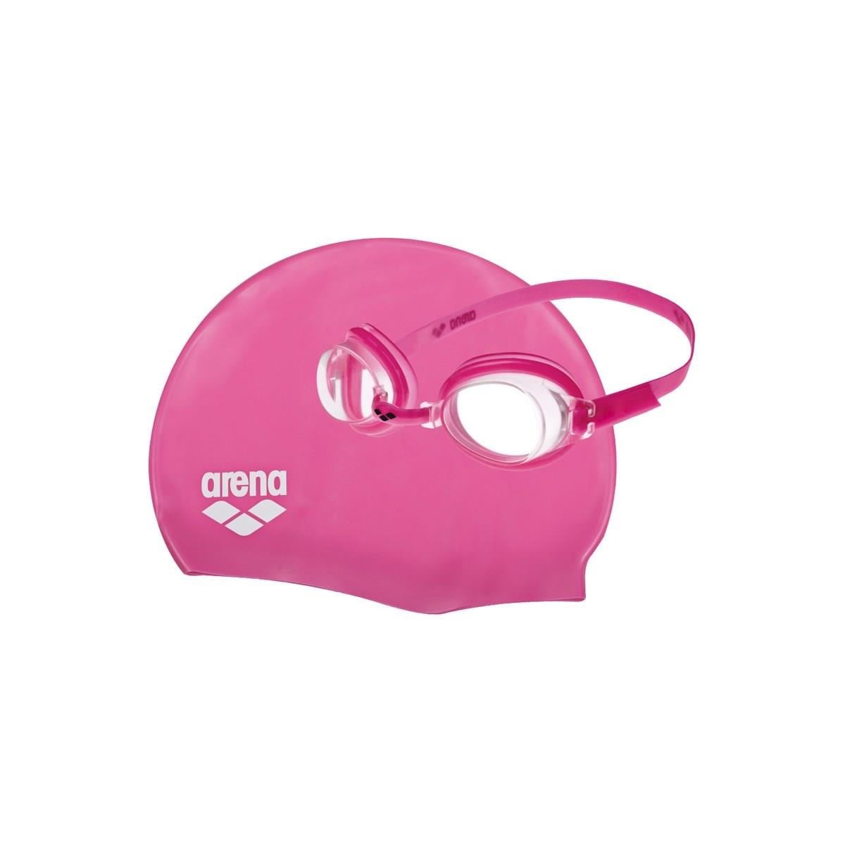 Pool Jr Set Fushsia Clear Bone Gözlük Set