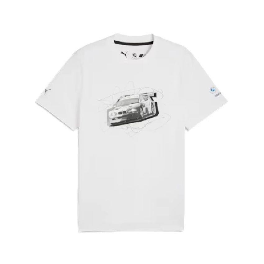 Puma BMW MMS Ess Graphic Tee Erkek Beyaz Tişört 63489902