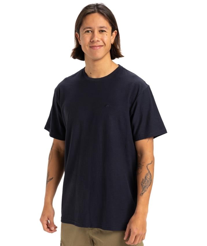 Quiksilver Slub Roundneck Erkek Lacivert Kısa Kollu Tişört EQYKT04377 Lacivert