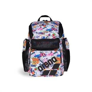 Arena One Go Backpack 45L Allover Collage Unisex Yüzücü Sırt Çantası 010232101