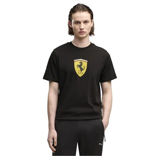 Puma Ferrari Colored Shield Erkek Siyah Günlük Stil T-Shirt 63700301