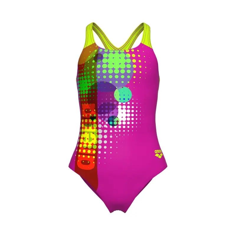 Arena G Dots Swimsuit Swim Pro Back Çok Renkli Kız Çocuk Yüzücü Mayosu 010745960