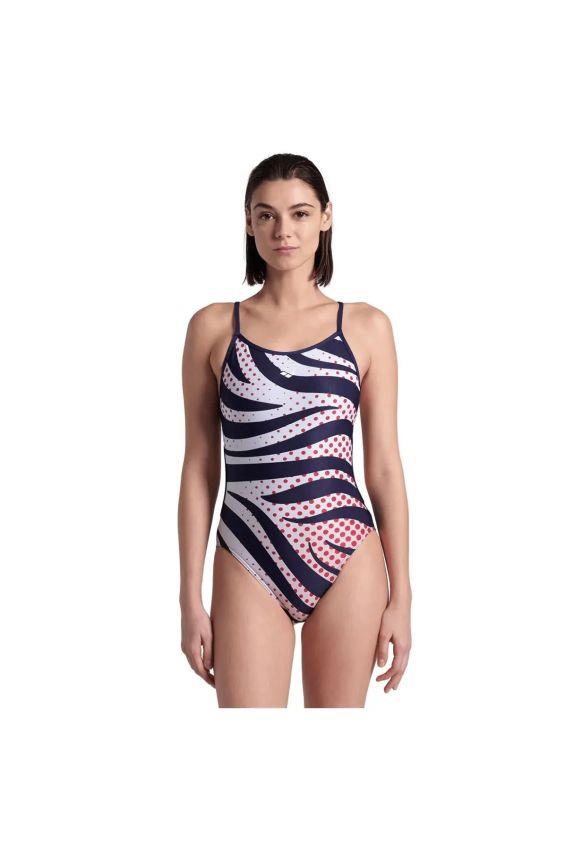 Arena Multi Stripes Swimsuitalylace Back Kadın Yüzücü Mayosu 007158710