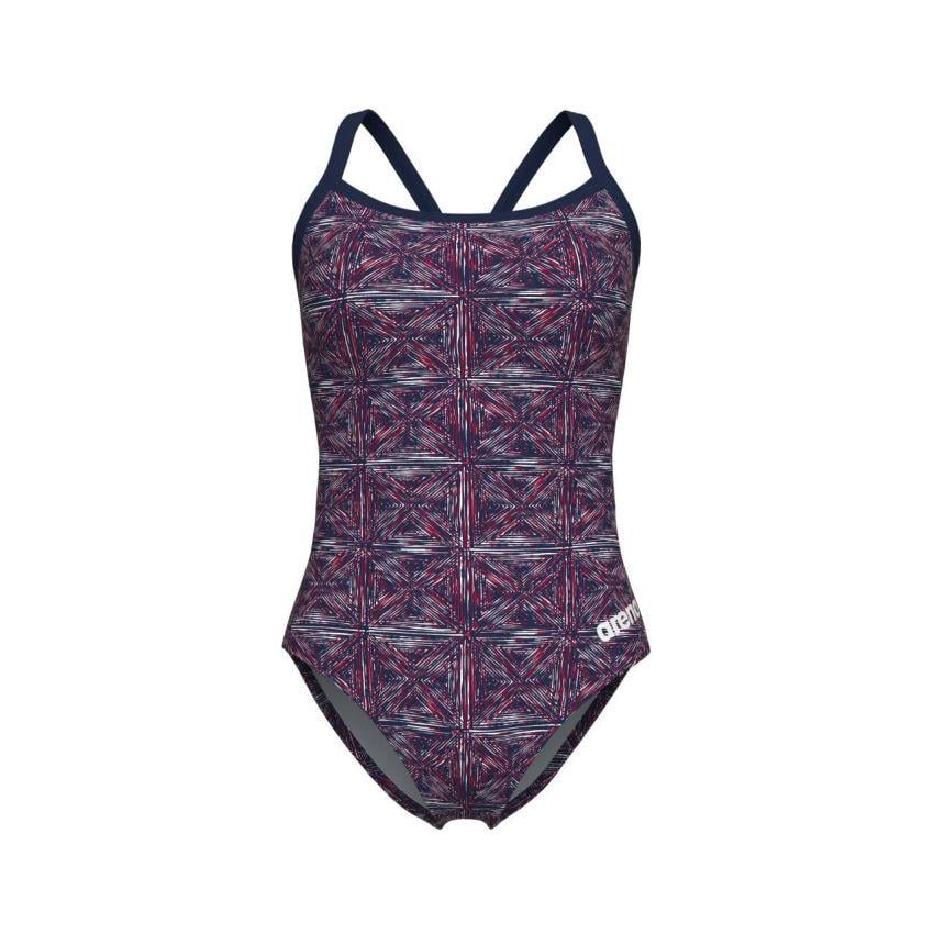 Arena Womens Abstract Tiles Swimsuit Lightdrop Kadın Yüzücü Mayosu 007141417