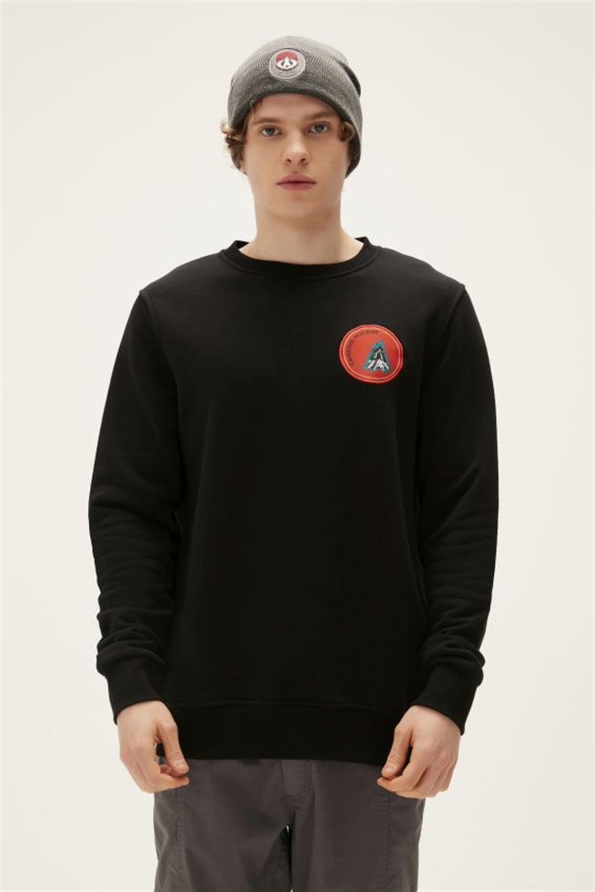Bad Bear Bonfıre Crewneck Nıght Erkek Siyah Sweatshırt 22.02.12.008